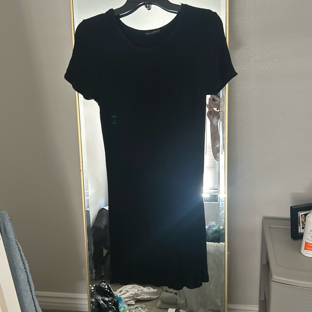 Brandy Melville black ribbed bodycon dress
